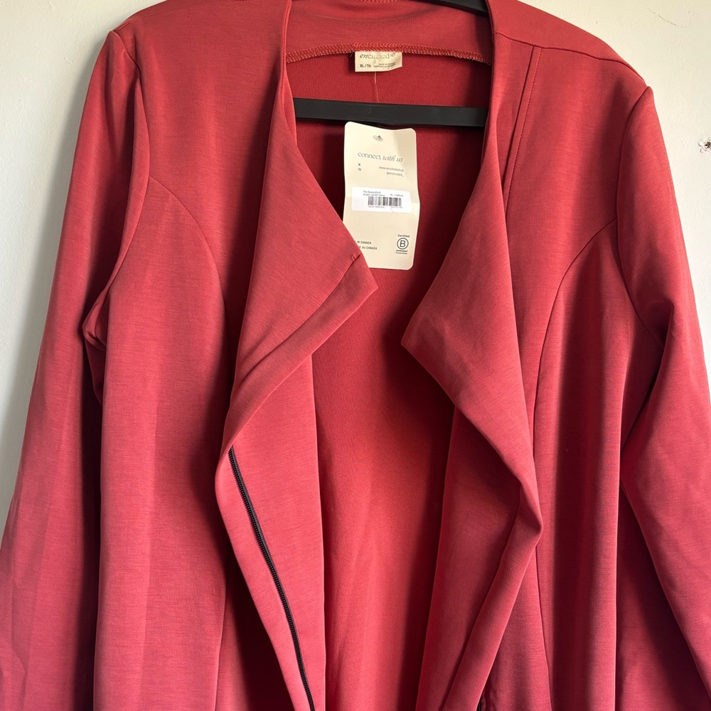 NWT Encircled BeyondSoft Scuba Jacket Dress in Saffron - Picture 4 of 8